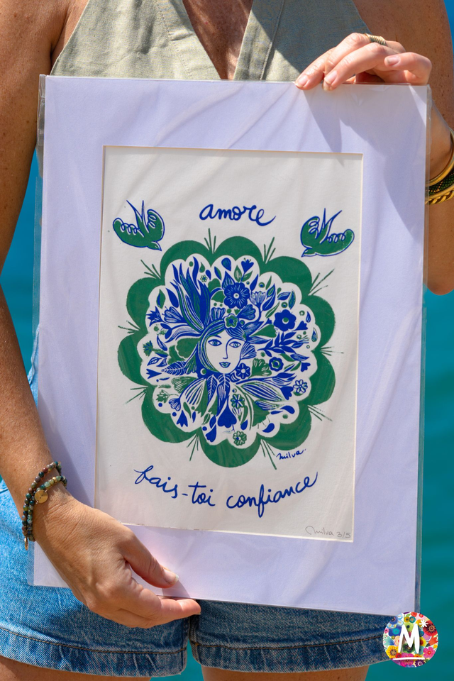 AFFICHE sérigraphie « Fait toi confiance »