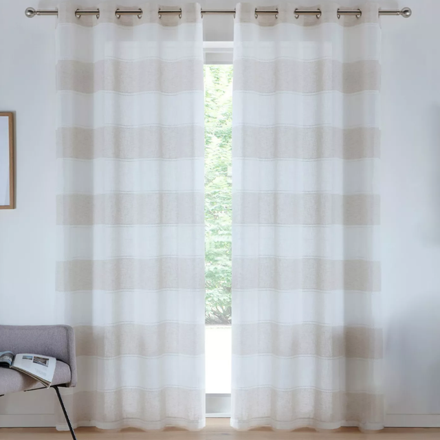 Santorini Natural Voile Panels (Pair)