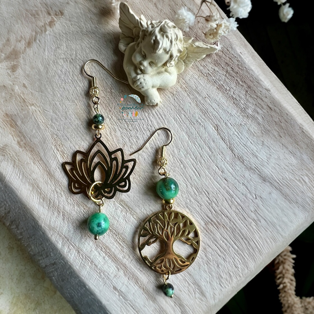 Boucles d’oreilles Variscite Rare - Calme &amp; Authenticité