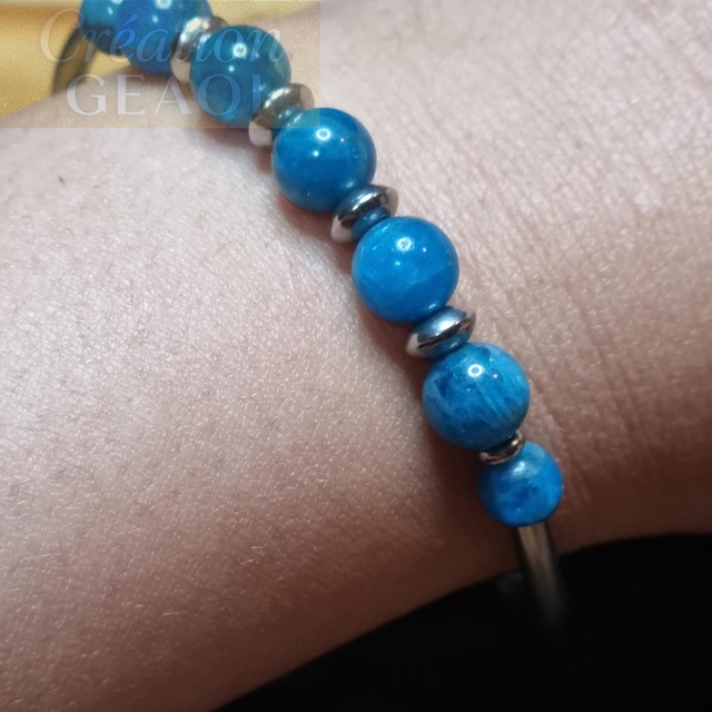 Jumelle Elegante apatite bleue