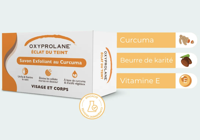 Savon Exfoliant au curcuma – OXYPROLANE® Éclat du teint