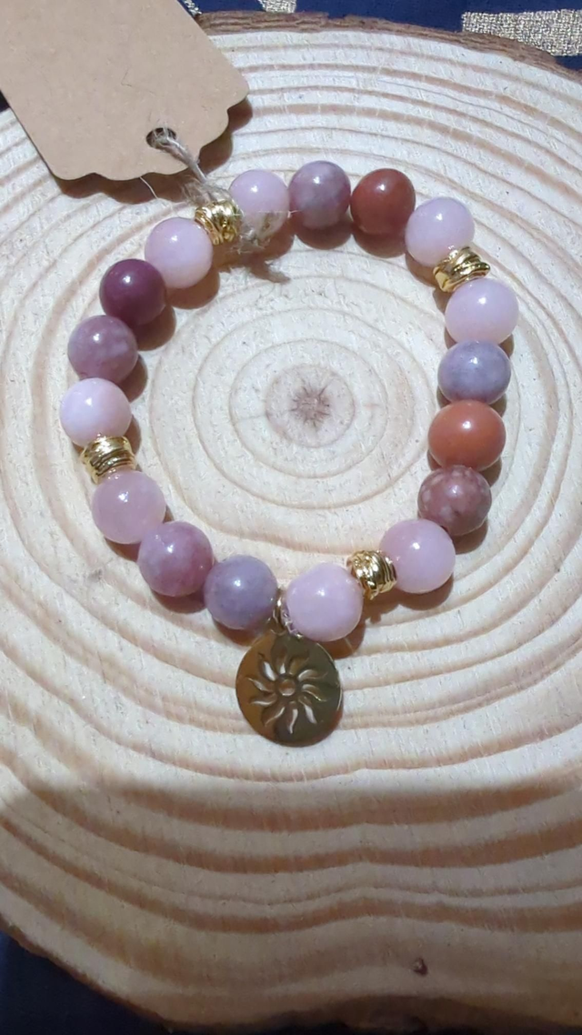Fillette : Jade Rose, Aventurine rose, et Quartz Rose 