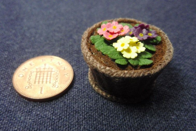 Primroses in Wicker Basket