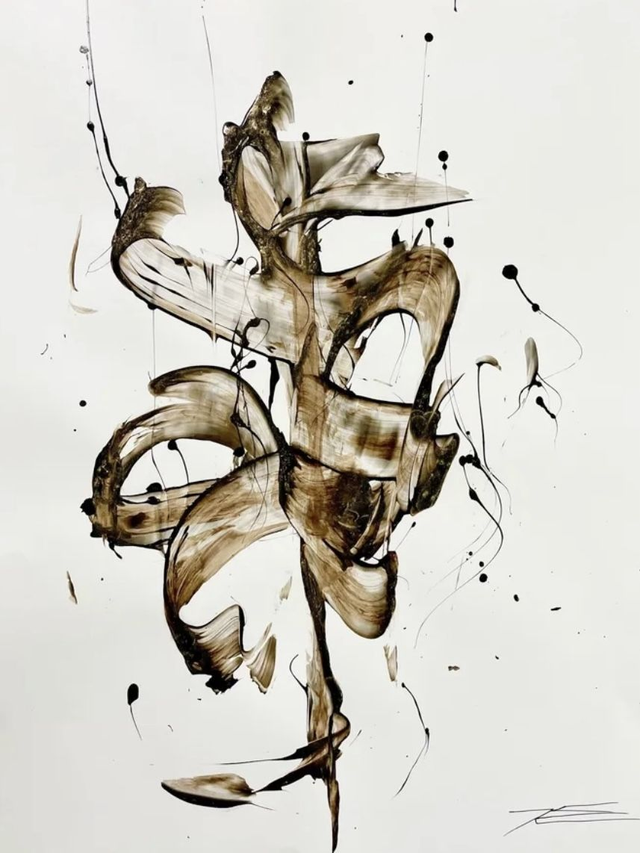 Oeuvre sur papier - La Danse du ruban - 50x65cm
