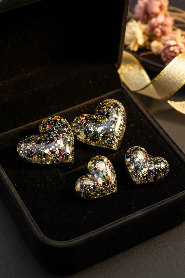 Lot de 2 paires de boucles d'oreilles - Collection Champagne nocturne