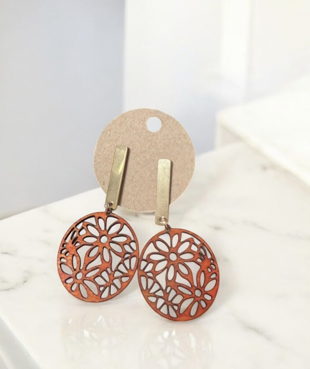 Boucles d'oreilles bois 100% création artisanale