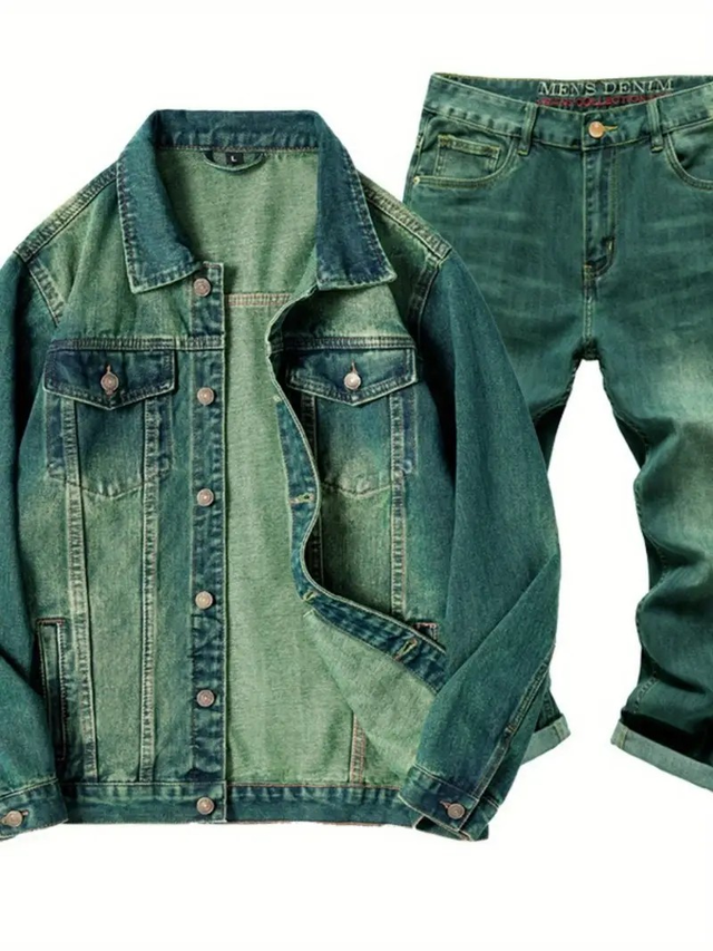 Men's New Denim Jacket, Stylish Korean Version Casual Outerwear