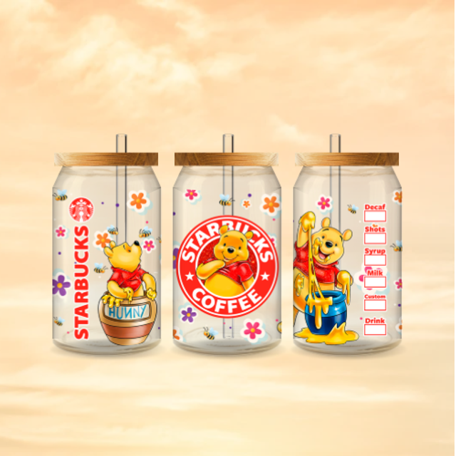 Verre canette givré Starbuck Winnie