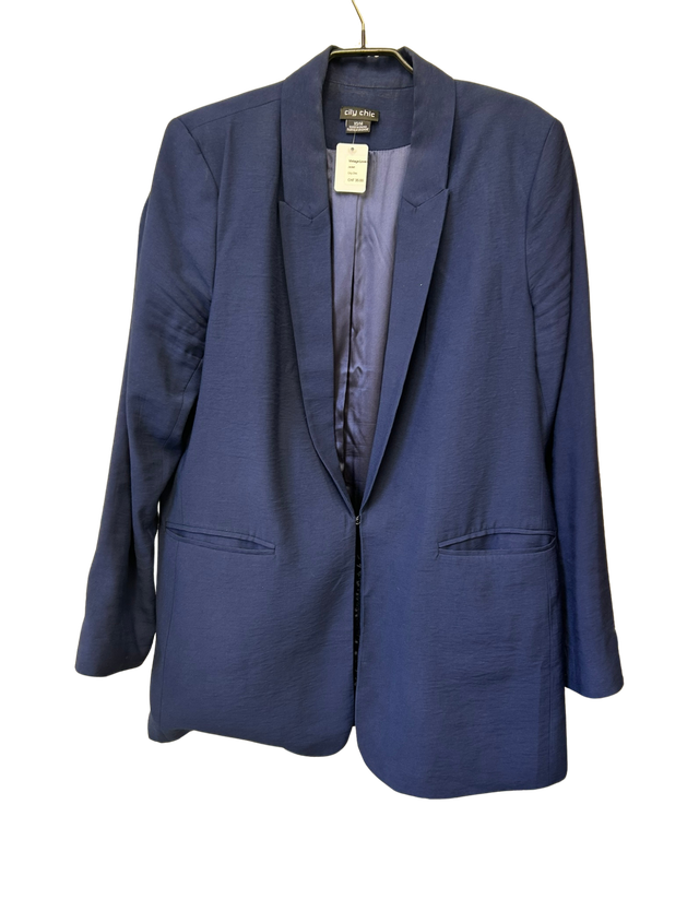 City Chic Jacket in Navy Blue