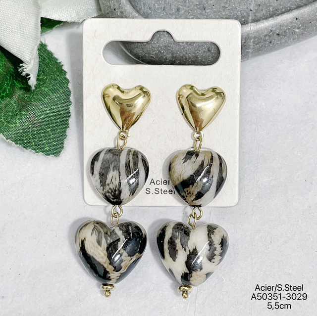 Boucle pendante cœur 