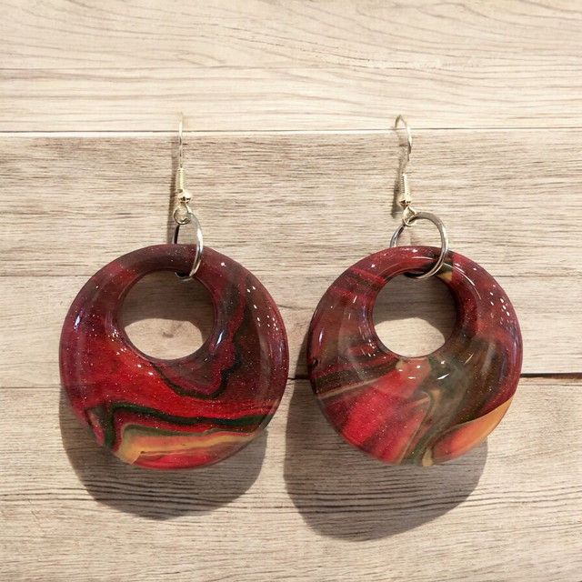 MAXI ANNEAUX ROUGE/JAUNE