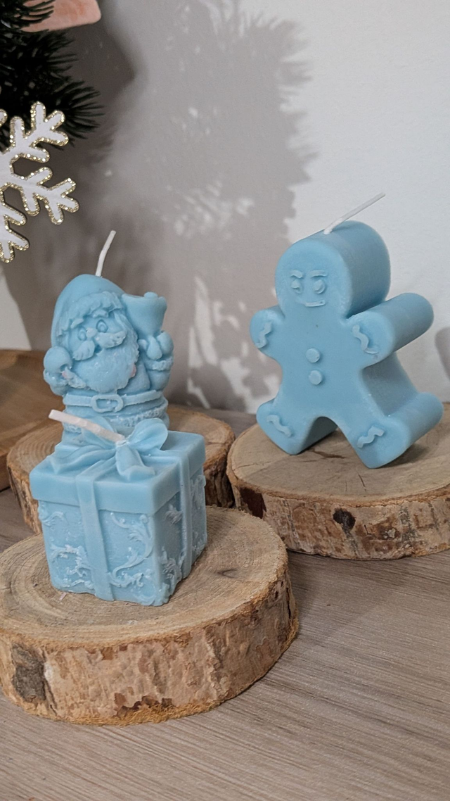 Bougie moulée de Noël – Parfum Vanille enchantée