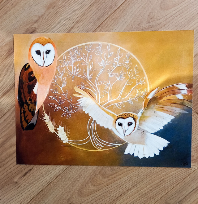 Art print (impression d'art) "ESPRITS DE LA FORET" 40x30cm