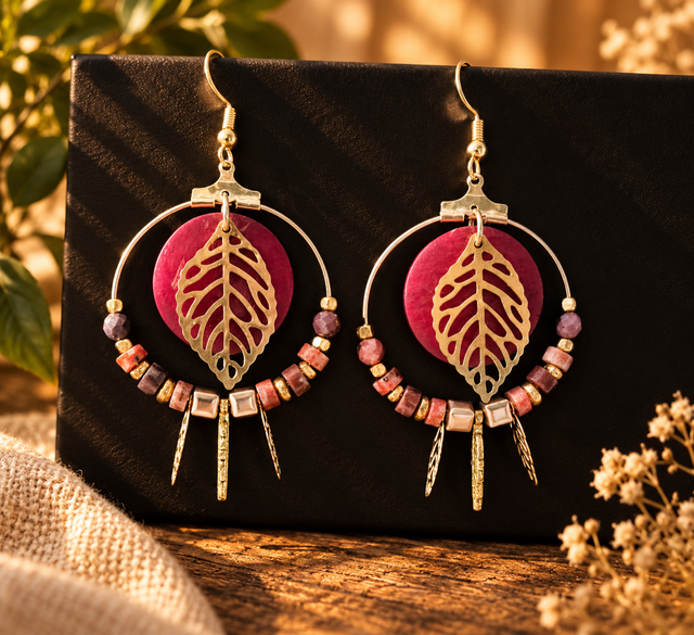 Boucles RACINES rouge