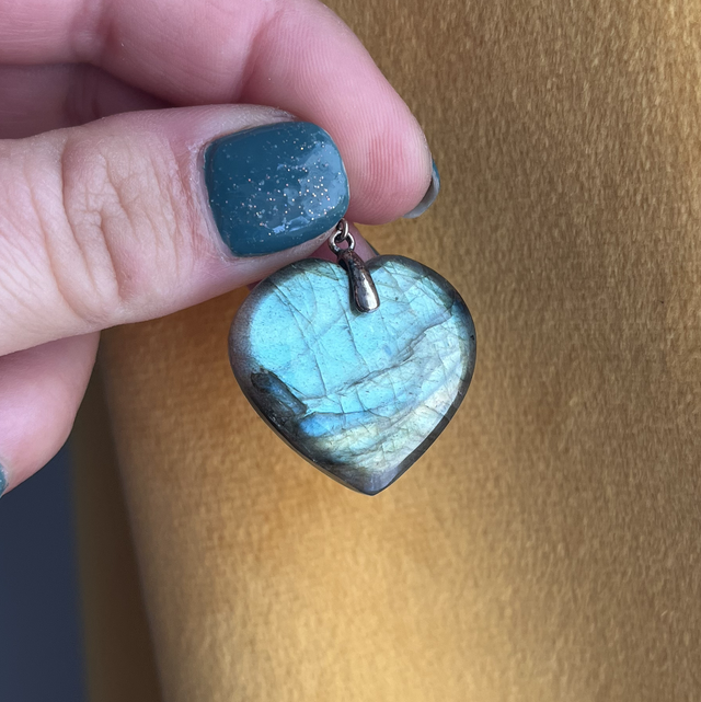 Pendentif en Labradorite et bélière argent