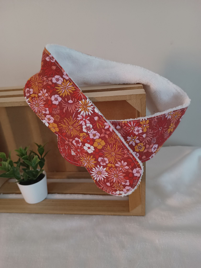 Bandeau de soin "orange fleuri"