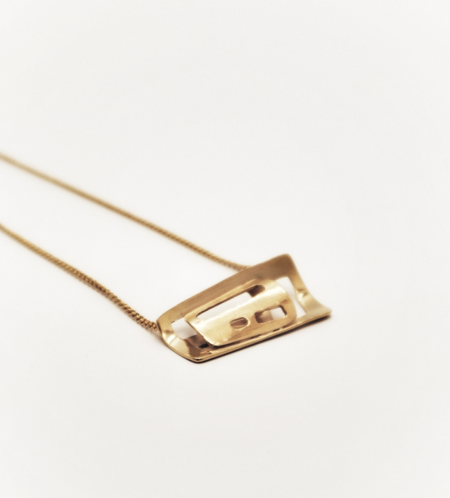 Colar Retângulos Orgânicos Duplo KAI01PL002