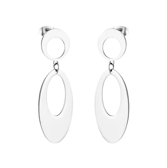 Round &amp; Oval Dangle Earrings 