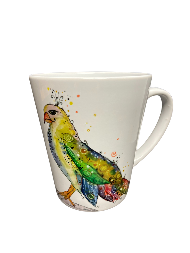 Konische Keramiktasse "Falke - Lass dir dein Glitzern nicht nehmen"