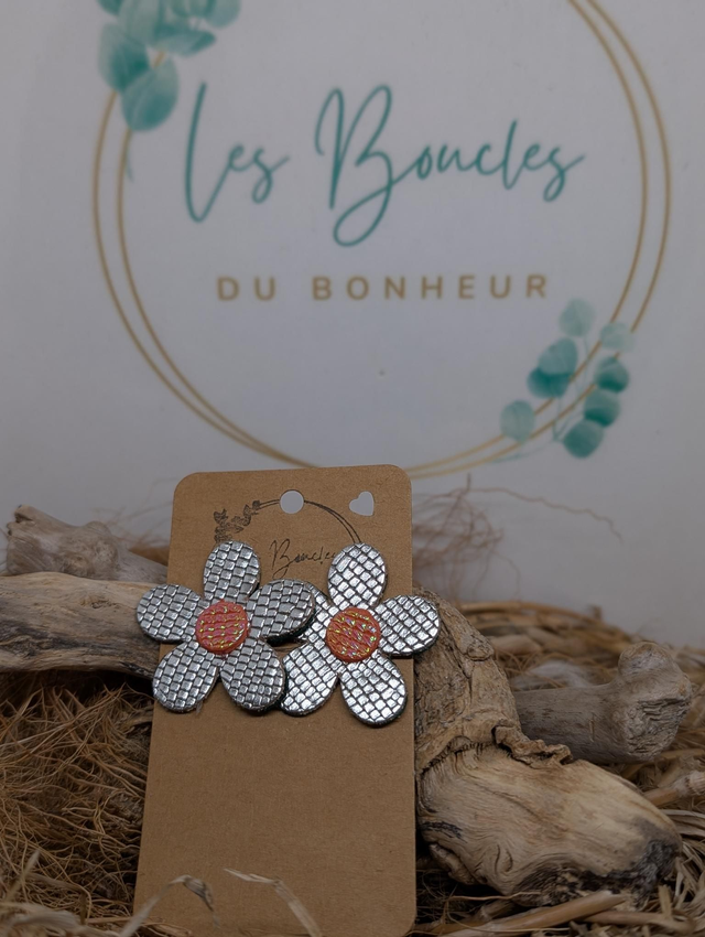 Boucles d&#039;oreilles Baby Marguerite argenté bm078