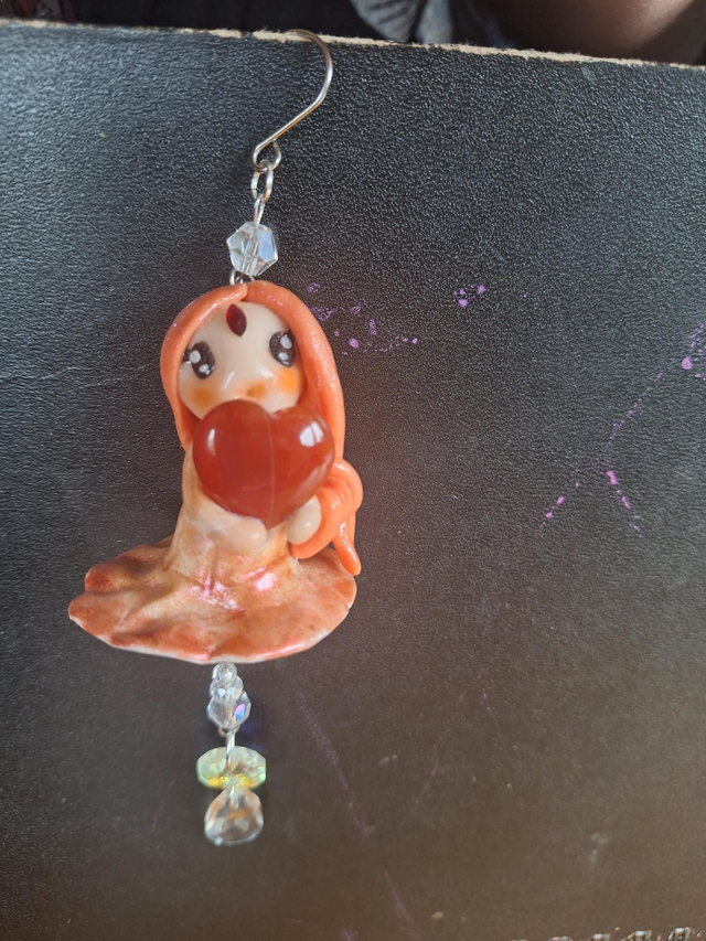 Lithéia coeur cornaline