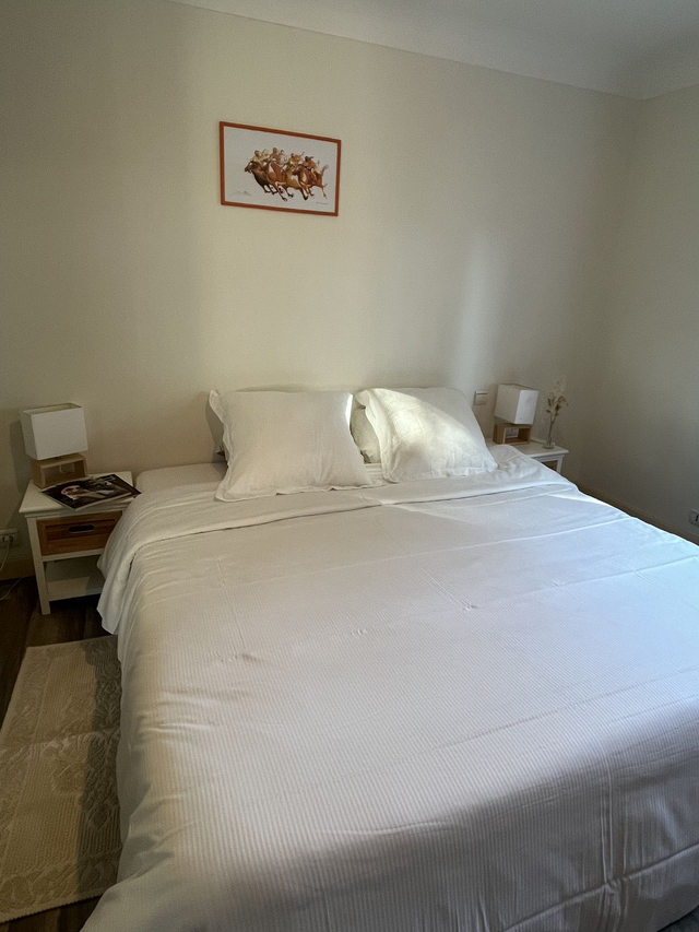 Drap plat bandes satin