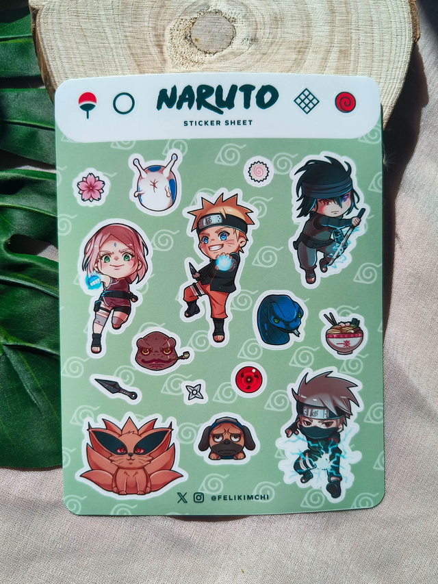Naruto: THE LAST / Matte Laminated Vinyl Sticker Sheet (148x198mm) / Fanart