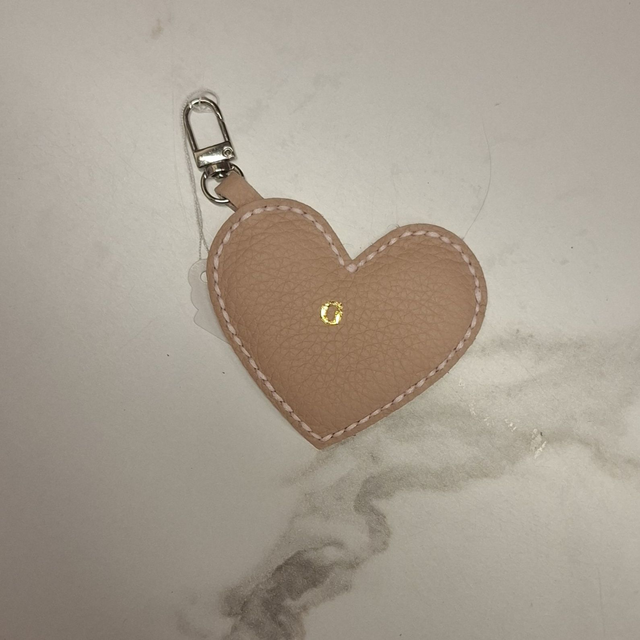 Large Heart Leather Keyring