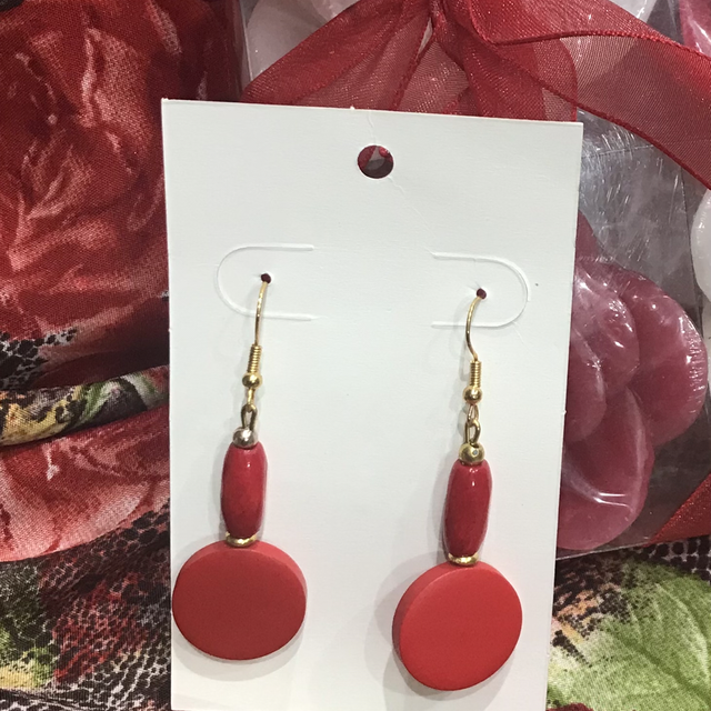 Red Dangling Earrings-RDE27