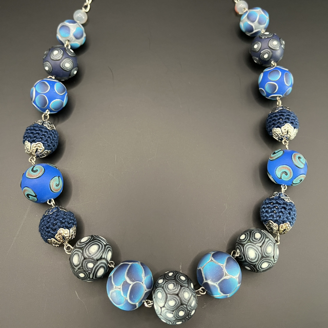 Collier « Rythmes Bleus »