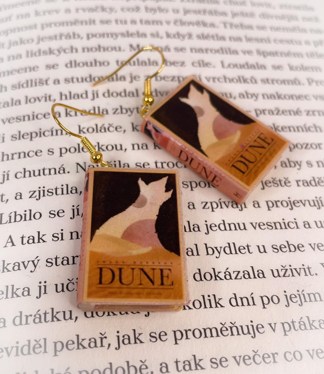 Náušnice mini knížky Duna