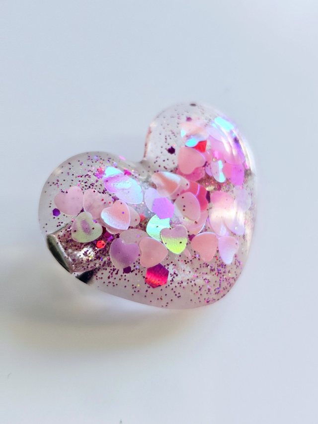 BARRETTE COEUR ROSE 