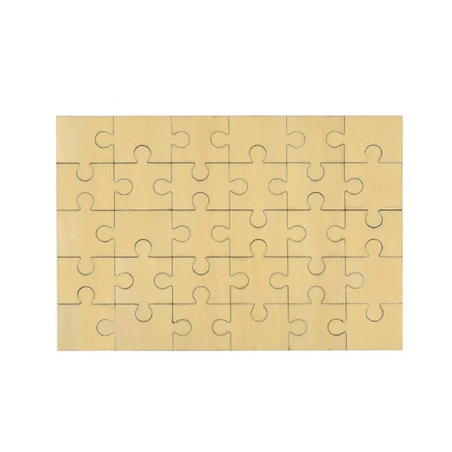 Natural MDF Jigsaw 30pcs - Double Sided