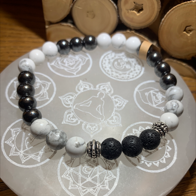 Hématite &amp; Howlite 