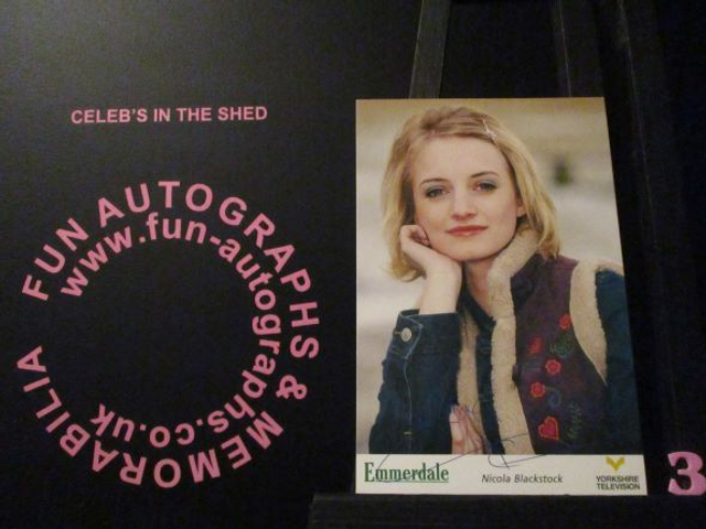 Nicola Wheeler (Nicola Blackstock) Original Emmerdale Yorkshire Tv Logo Pre-Print Cast Card (3)