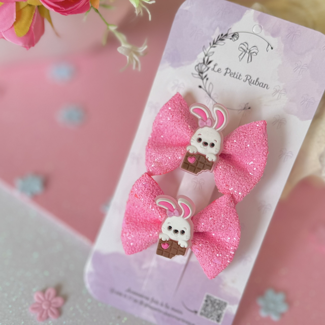 Paire de barrettes Lapinou 