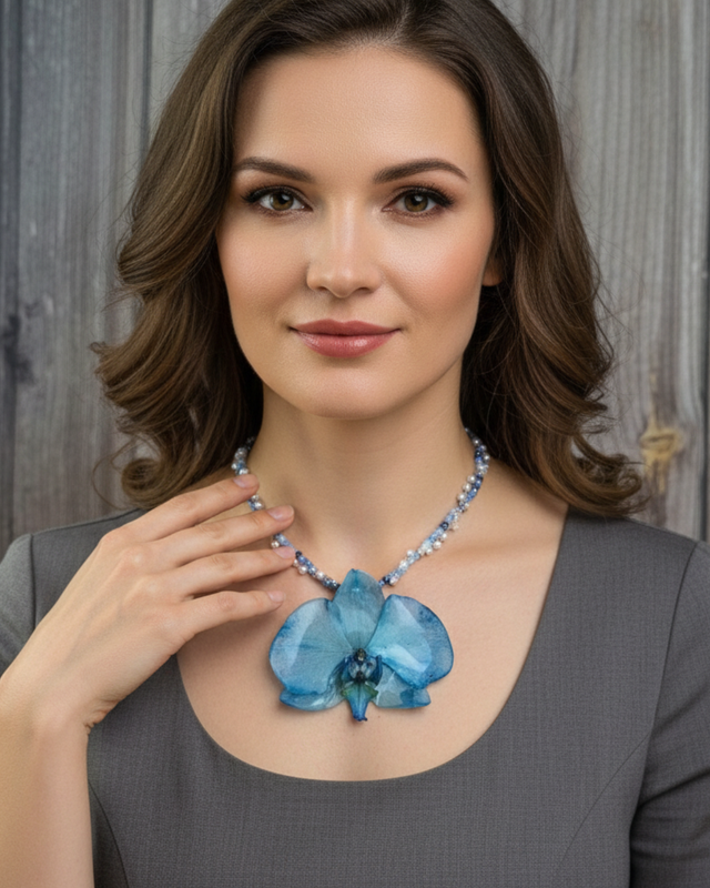 Collier orchidée (1)