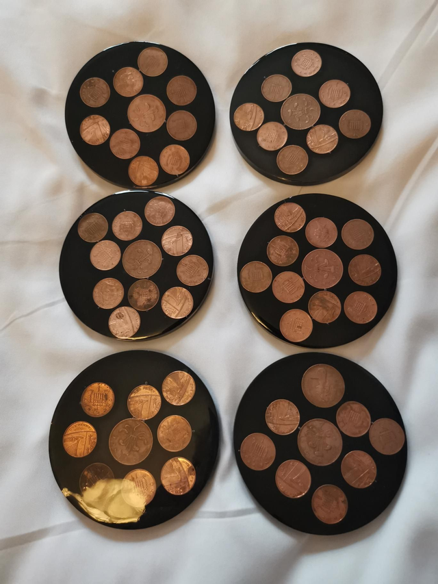 Penny coasters