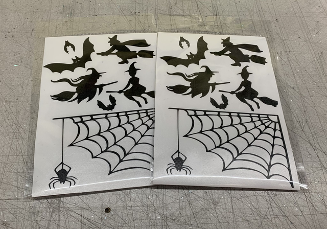 Spooky stickers set