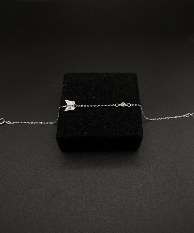 Pulseira borboleta com zirconia 