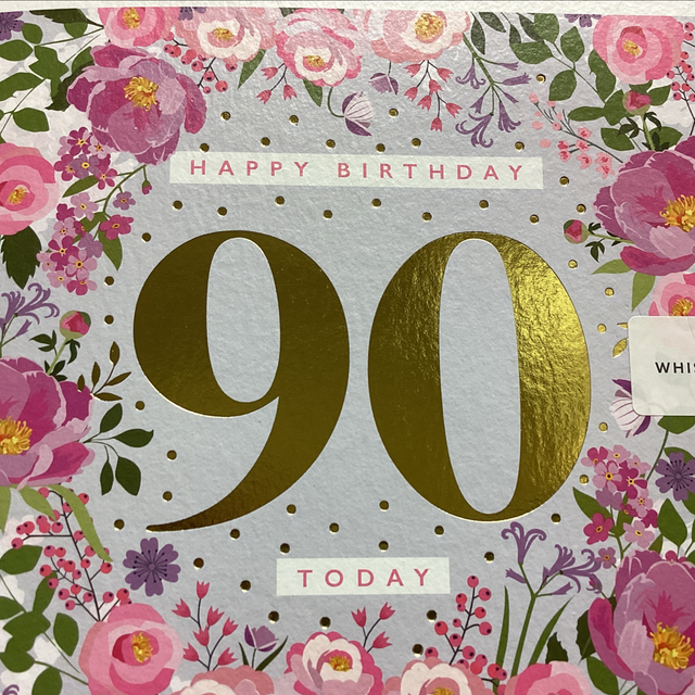 Birthday Age 90th (Floral) WF