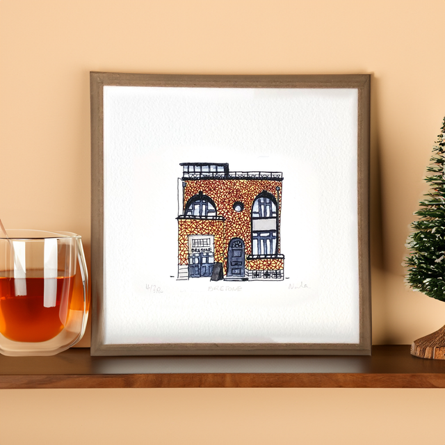 Bretone Crêperie – Framed Art Print Inspired by Rennes, Brittany