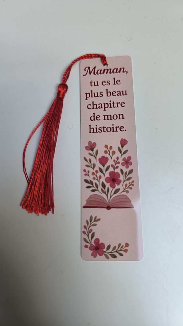 Marque-pages &quot; Maman, tu es le plus beau chapitre ...&quot;