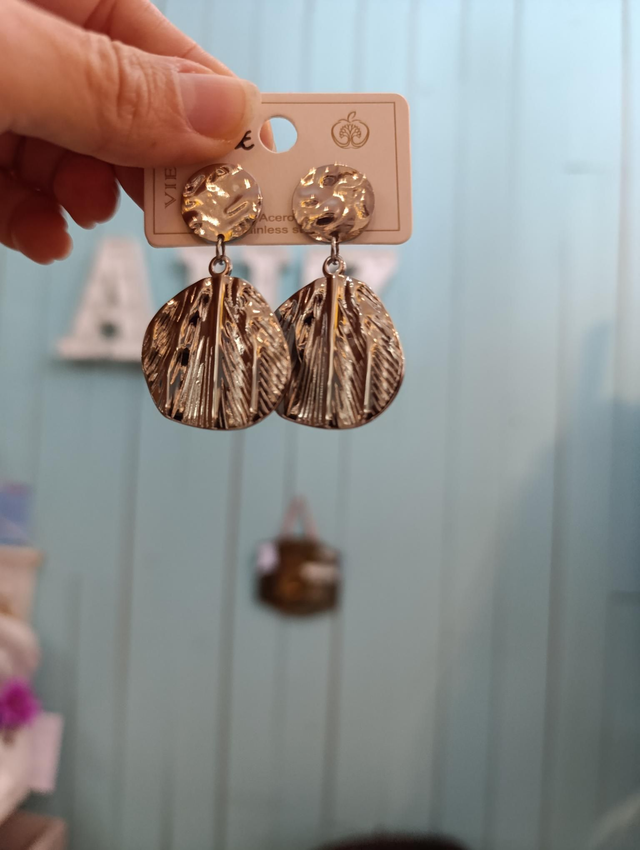 Pendientes chapa plateado