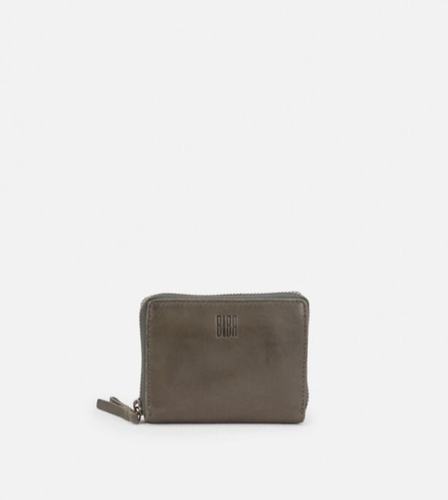 Porte-monnaie en cuir BIBA - Ligne Boston - BT11 - Vert kaki