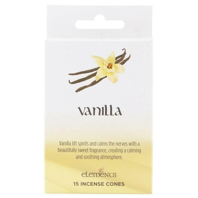 Elements Vanilla incense cones - Box Of 15