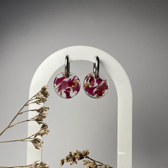Boucles d’oreilles coquelicot