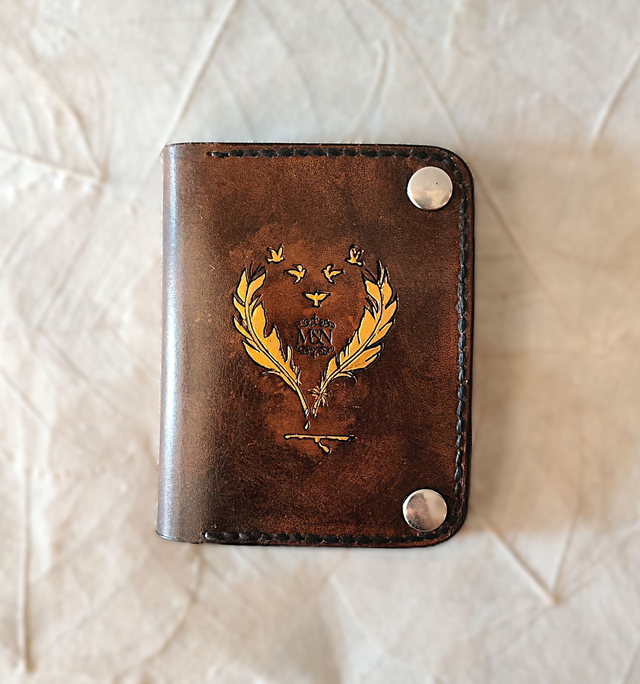 Portefeuille coeur de plumes