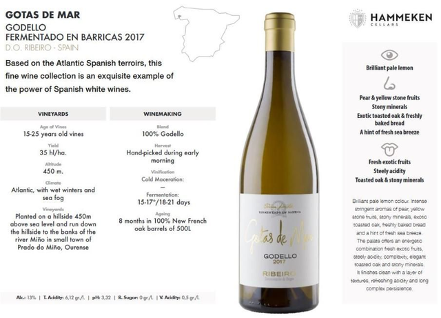 Gotas de Mar - Godello Oak Aged - 2018 - Spain