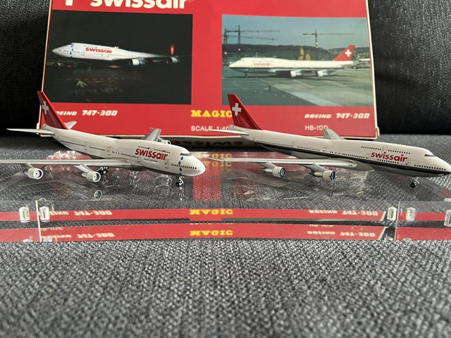 Swissair Set B747-300 (HB-IGE) und B747-300 (HB-IGD), 1:400 selten!